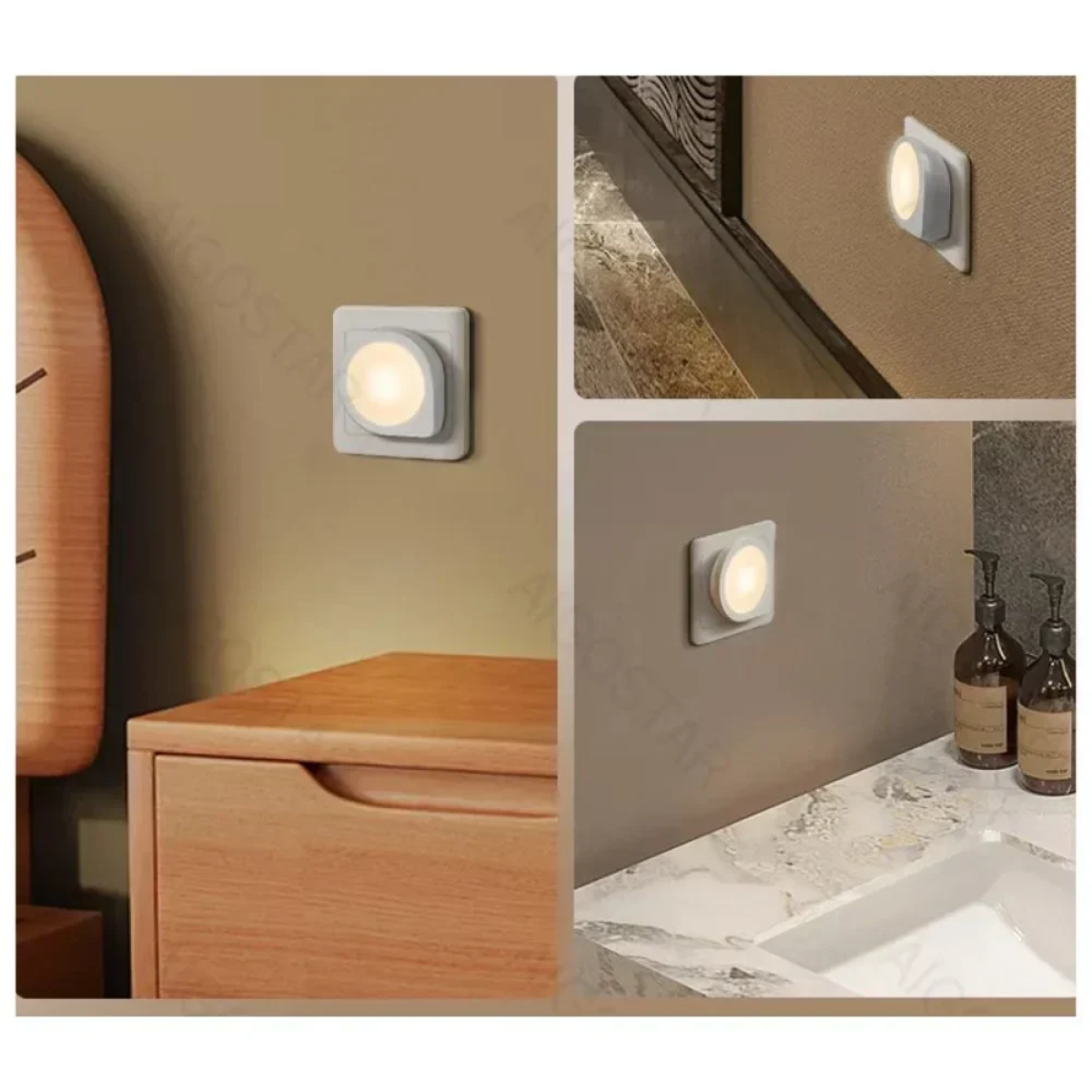 Φωτιστικό LED Νυκτός Πρίζας με Φωτοκύτταρο 0.2W