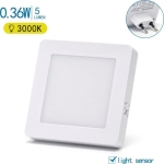 Φωτιστικό LED Νυκτός Πρίζας με Φωτοκύτταρο 0.36W
