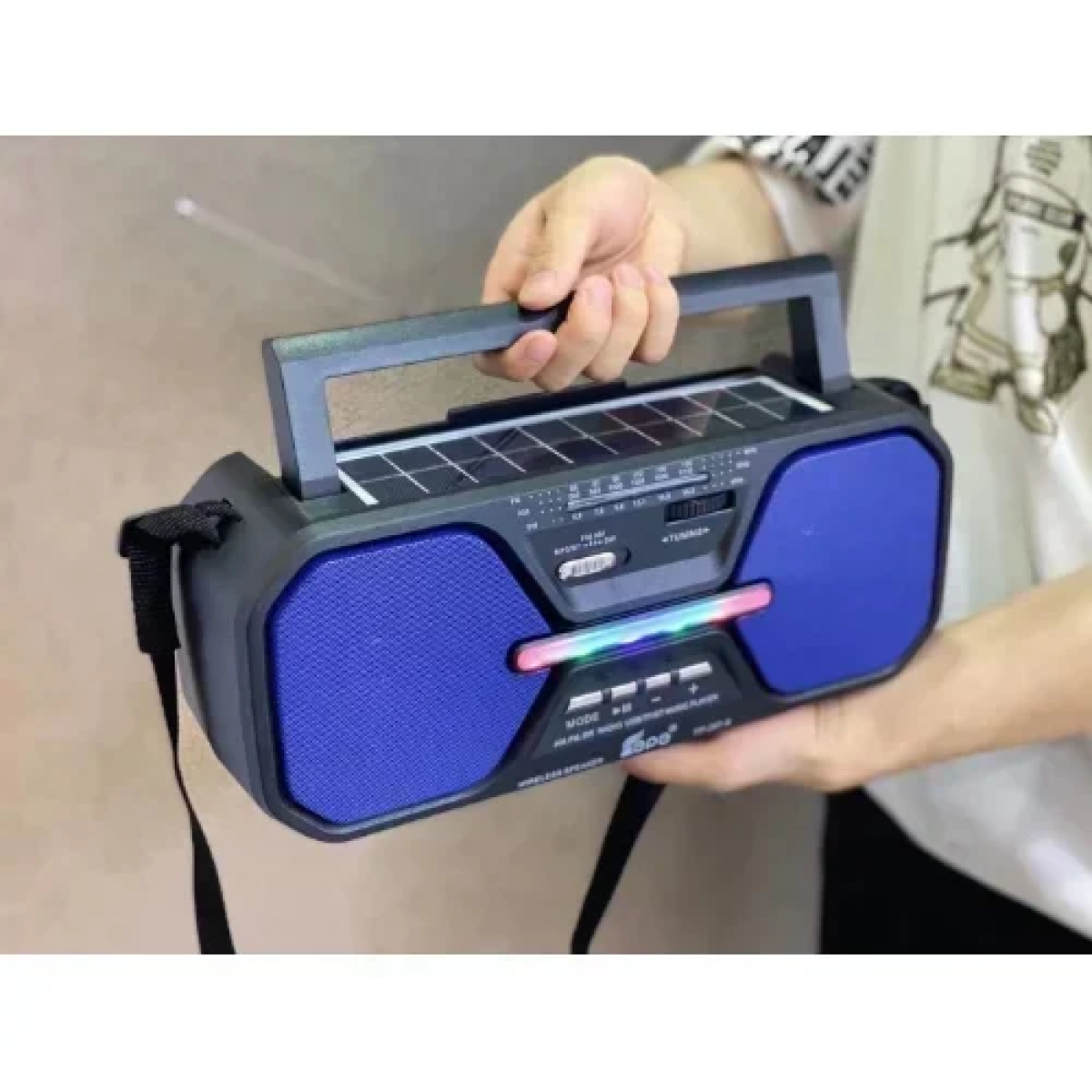 FP-267-S-L Ασύρματο Ηλιακό Ραδιόφωνο Bluetooth - Μπλε