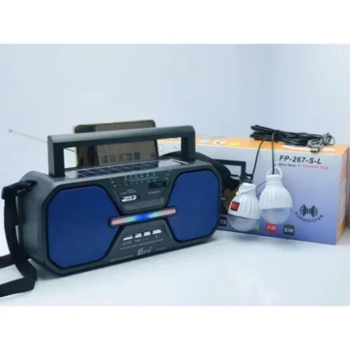 FP-267-S-L Ασύρματο Ηλιακό Ραδιόφωνο Bluetooth - Μπλε