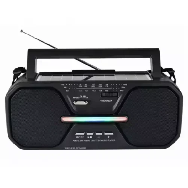 FP-267-S-L Ασύρματο Ηλιακό Ραδιόφωνο Bluetooth - Μαύρο