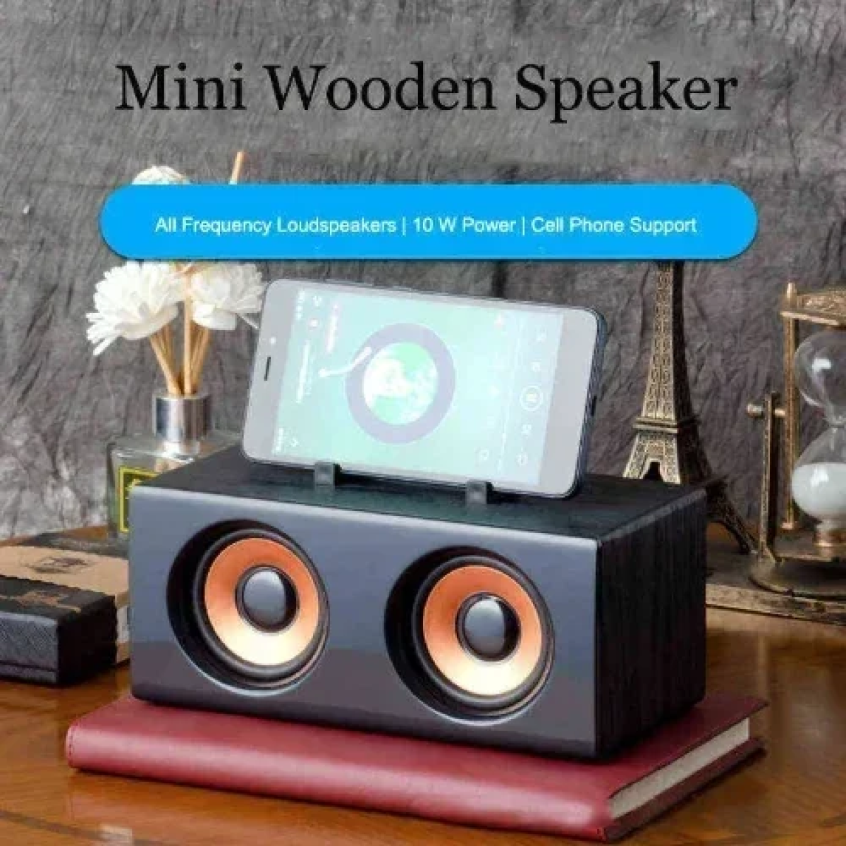 FT-3007 Φορητό Ξύλινο Ηχείο 2'' Bluetooth/USB/TF Card/AUX