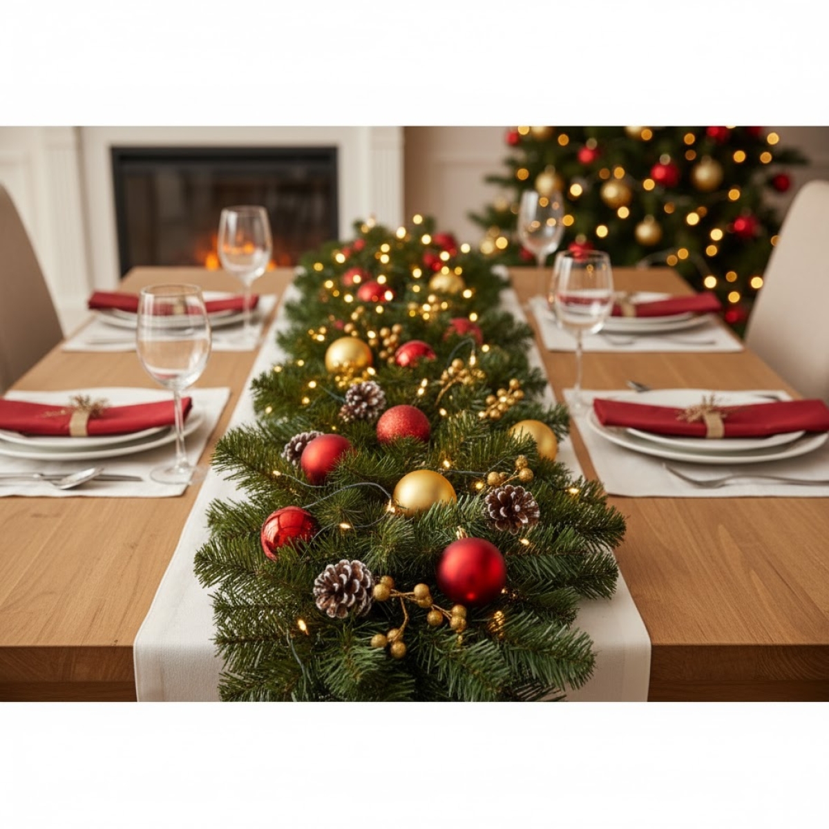 Γιρλάντα Πράσινη Σκληρή Απλή ø:20cm Y:2,7m Xmasfest 113768 - 1 τμχ - Image 2