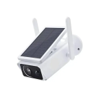 Ηλιακή αδιάβροχη Solar Wifi Camera Full HD 1080p με νυχτερινή λήψη - λευκή