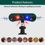 Ηλιακό απωθητικό ζώων με υπερήχους Solar Infrared Sensor Alarm - Image 2