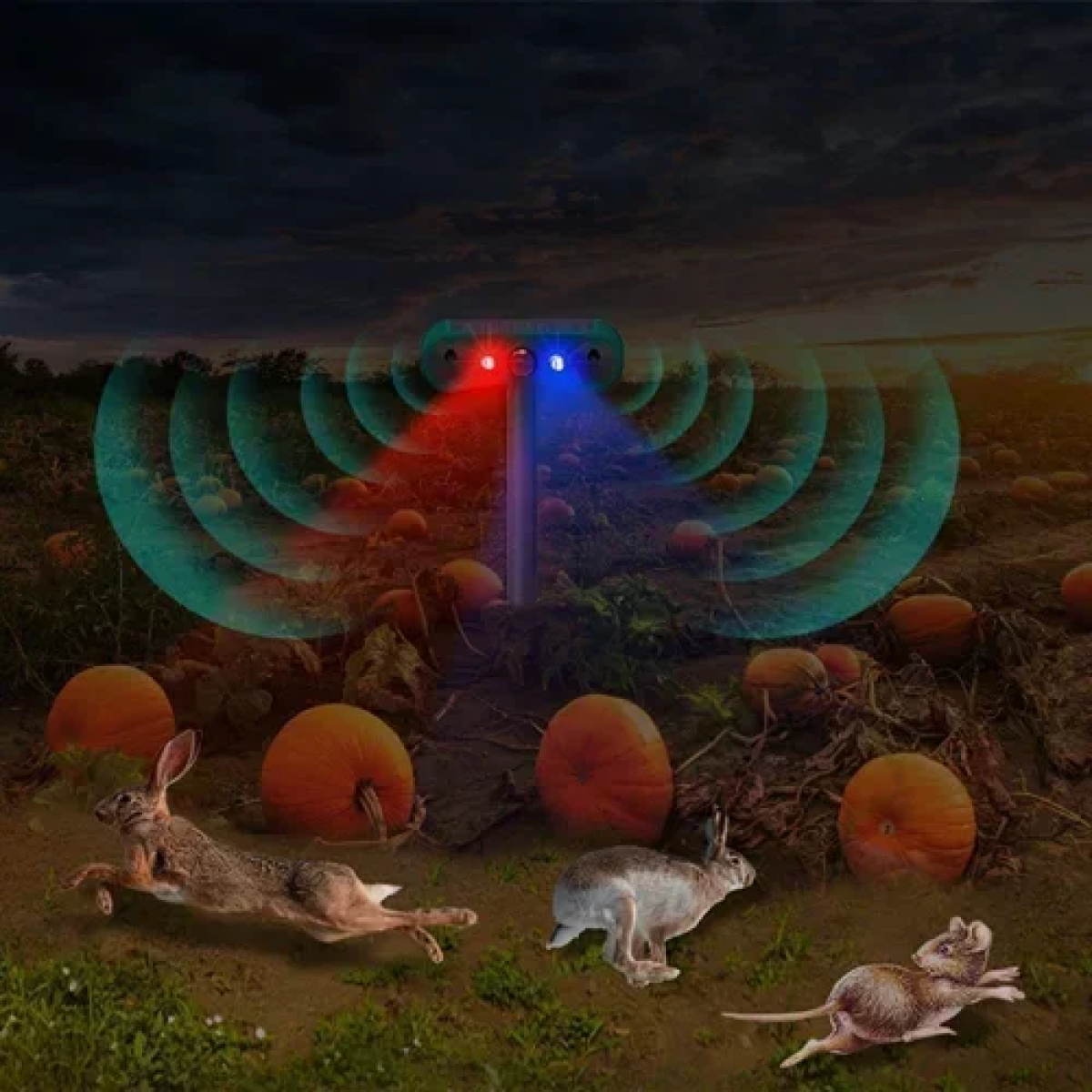 Ηλιακό απωθητικό ζώων με υπερήχους Solar Infrared Sensor Alarm - Image 3