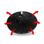 Καμπάνα LED SMD UFO High Bay 100W 230V 13000lm 120° Αδιάβροχη IP65 Ψυχρό Λευκό 5700k - Μαύρο
