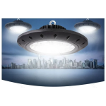 Καμπάνα LED SMD UFO High Bay 150W 230V 18000lm 120° Αδιάβροχη IP65 Ψυχρό Λευκό 5700k - Μαύρο