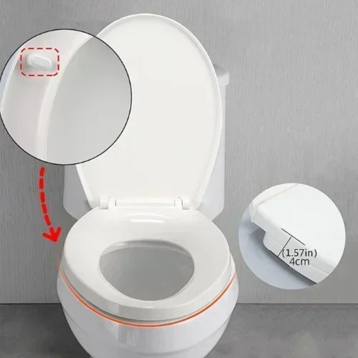 Καπάκι Λεκάνης Τουαλέτας Πλαστικό 380036 - Εμπριμέ με Λουλούδια