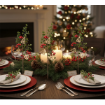Κλωνάρι με γκι και Ξύλινα Δεντράκια 57x18cm Xmasfest 1133326 - 1 τμχ - Image 2