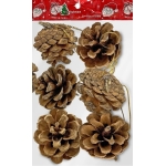 Κουκουνάρια Κρεμαστά 6τεμ 4cm Xmasfest 1131935