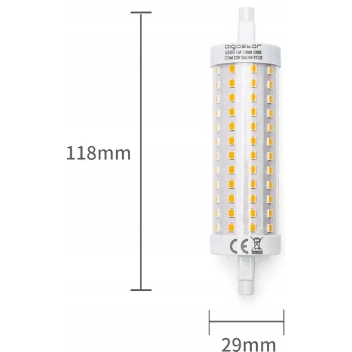Λάμπα LED Aigostar R7S 16W 3000K