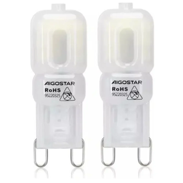 Λάμπα led g9 2w 6500k aigostar 2τμχ