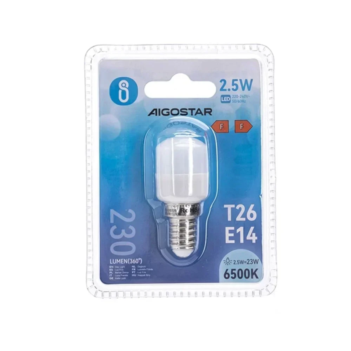 Λάμπα Ψυγείου LED E14 T26 2.5W 6500K Aigostar