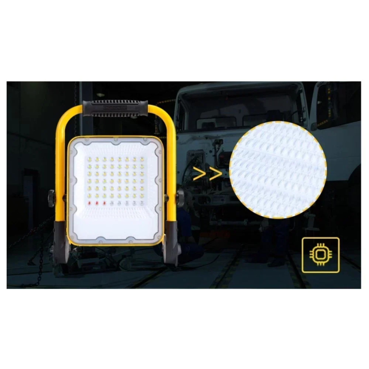 LED Επαναφορτιζόμενος Προβολέας 100W 2400lm Aigostar