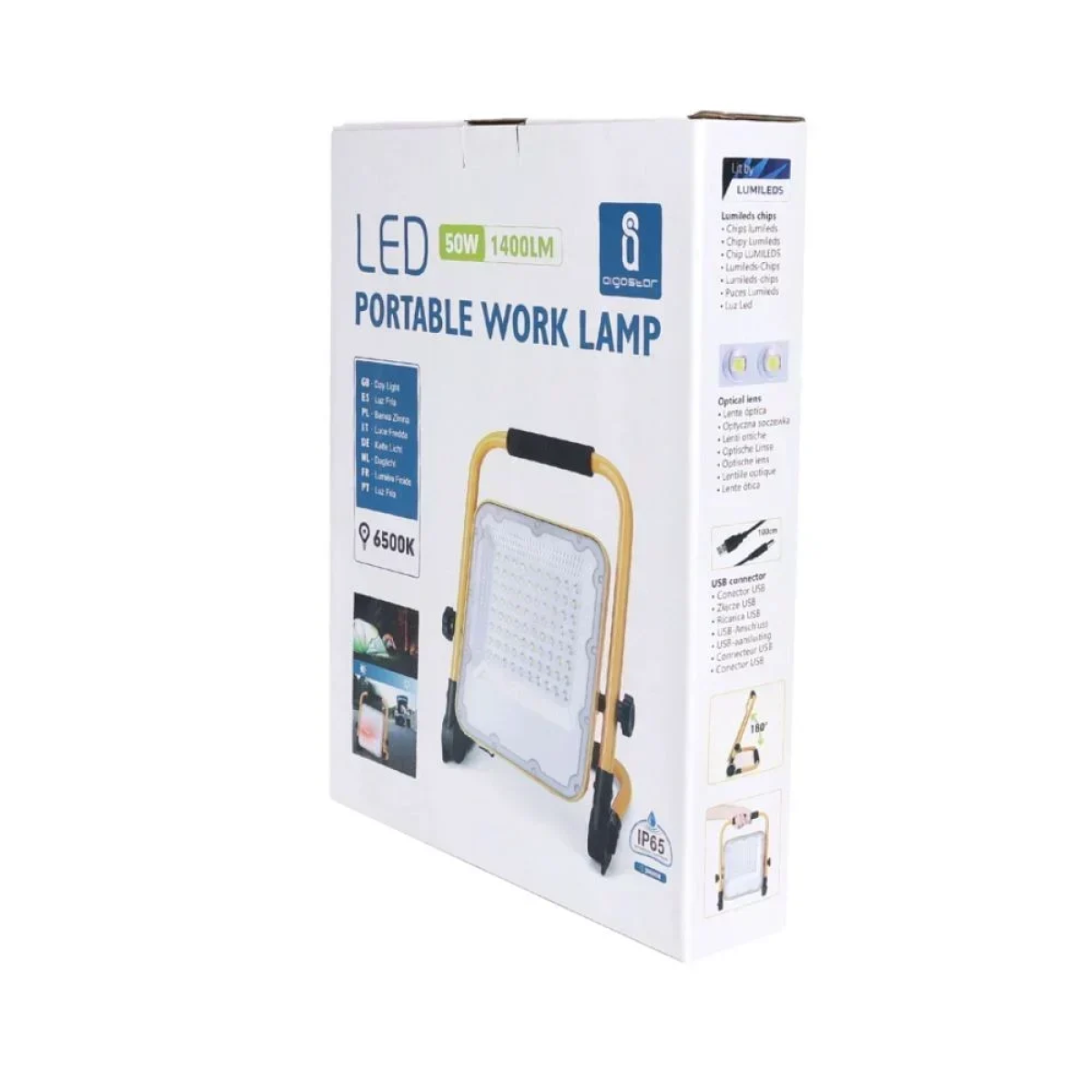 LED Επαναφορτιζόμενος Προβολέας 50W 1400lm Aigostar