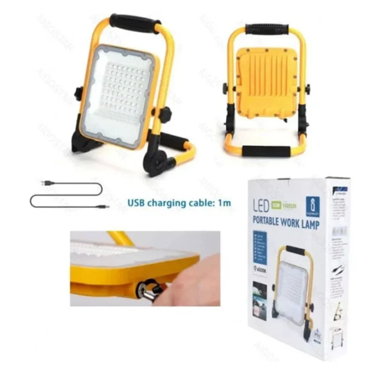 LED Επαναφορτιζόμενος Προβολέας 50W 1400lm Aigostar