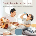 Ασύρματο Ηχείο Bluetooth 6W με λαβή μεταφοράς & μικρόφωνο Karaoke - Μπλε