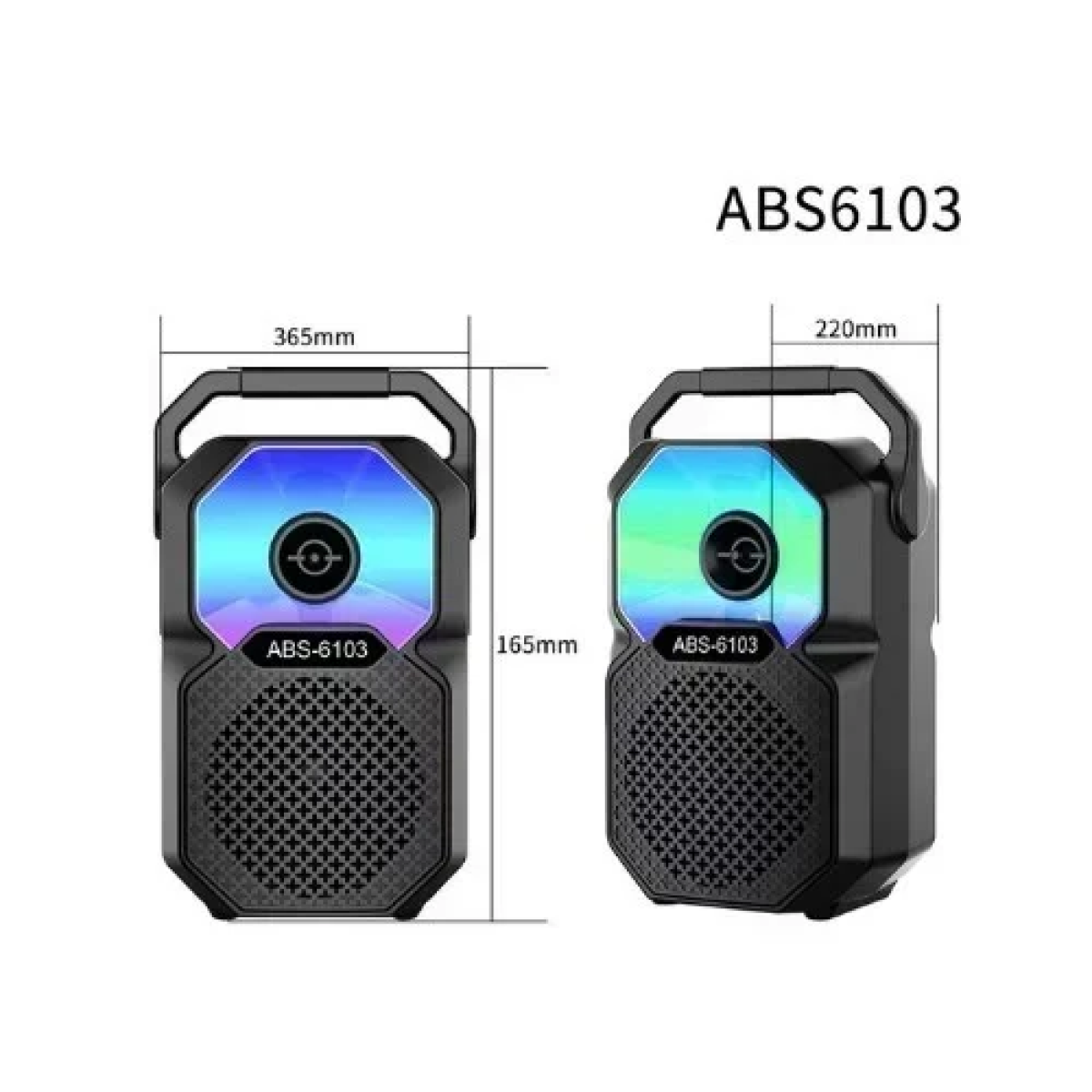 ABS-6103 Ασύρματο Φορητό Ηχοσύστημα Bluetooth/WiFi 8W Multimedia Player με LED RGB Φωτισμό