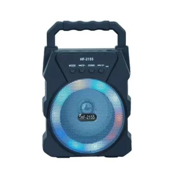 HF-2155 Ασύρματο Φορητό Ηχείο 3'' Bluetooth με LED RGB Φωτισμό - Μαύρο/Μπλε