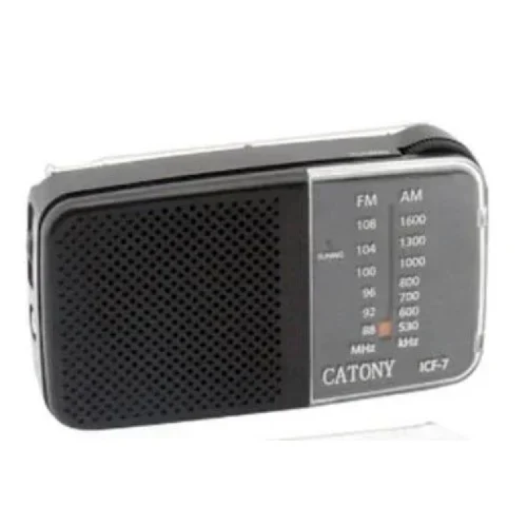 Φορητό Αναλογικό Ρετρό Ραδιόφωνο AM-FM Μπαταρίας Catony ICF-7 Μαύρο