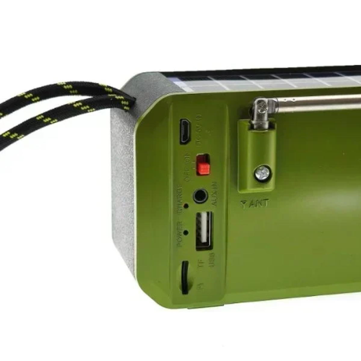 Fepe FP-502-S Επαναφορτιζόμενο Ηλιακό Ραδιόφωνο Fepe USB/TF/Bluetooth/ηλιακό πάνελ - Πράσινο