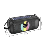 BDL-218 Φορητό Ασύρματο Ηχείο Bluetooth με φακό & ηλιακό πάνελ φόρτισης - Μαύρο