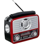 Waxiba XB-472URT Φορητό Ασύρματο Ραδιόφωνο AM/FM/SW με Φακό USB/TF/SD - Κόκκινο
