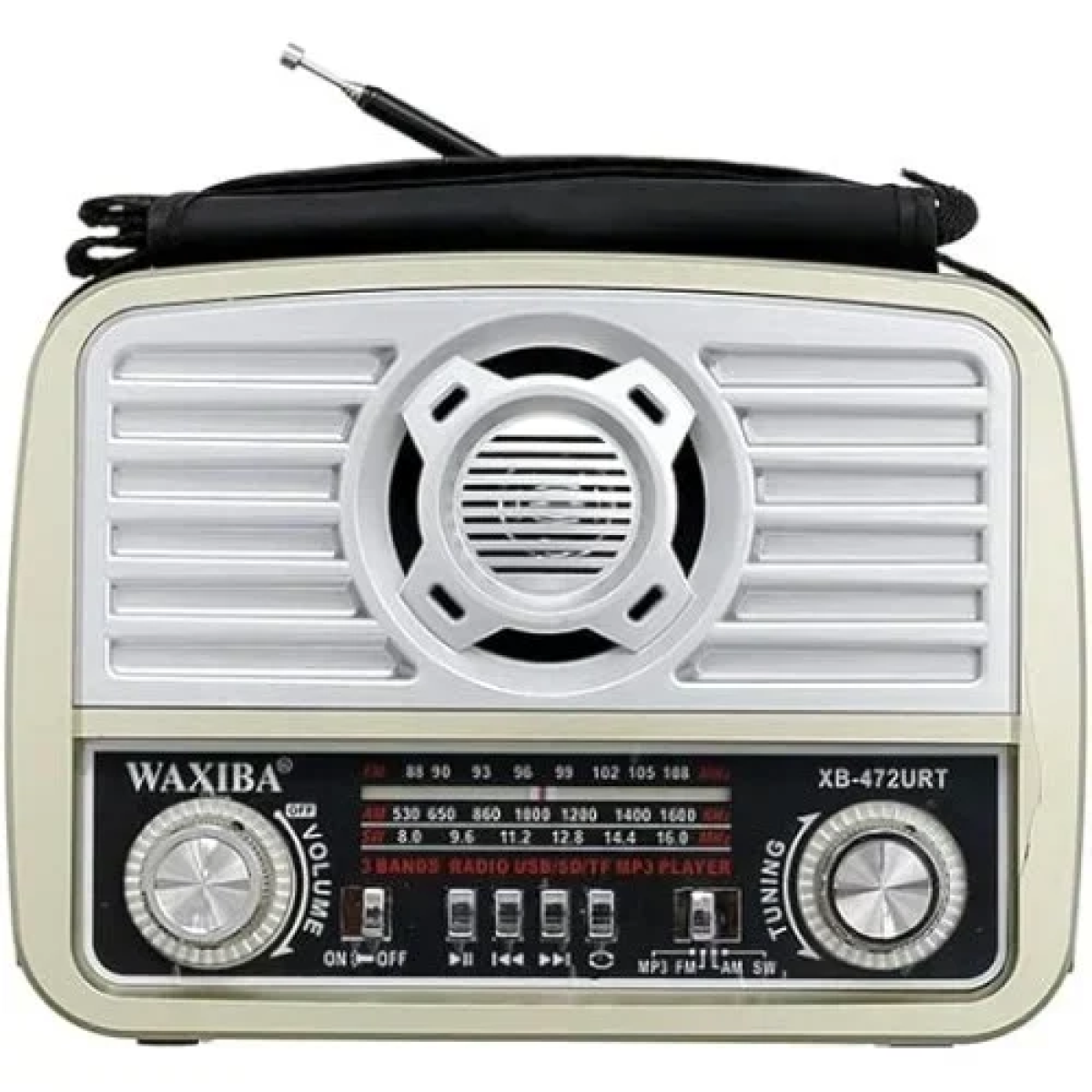 Waxiba XB-472URT Φορητό Ασύρματο Ραδιόφωνο AM/FM/SW με Φακό USB/TF/SD - Χρυσό