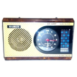 Hairun HRS-42BT Φορητό Ηλιακό Ραδιόφωνο Επαναφορτιζόμενο Bluetooth/USB/SD/TF/MP3 με φακό & ρολόι - Καφέ