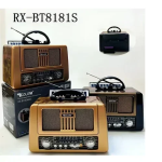 RX-BT8181S Φορητό Ασύρματο Ραδιόφωνο με Ηλιακό πάνελ Bluetooth/USB/TF 3 ζωνών AM/FM/SW - Χρυσό