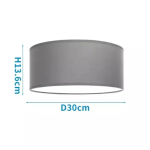 Μοντέρνο Κρεμαστό Φωτιστικό Φ30cm 1xE27 60W Γκρι
