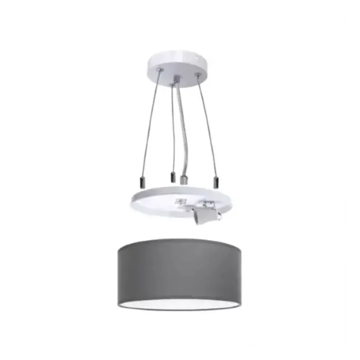 Μοντέρνο Κρεμαστό Φωτιστικό Φ30cm 1xE27 60W Γκρι