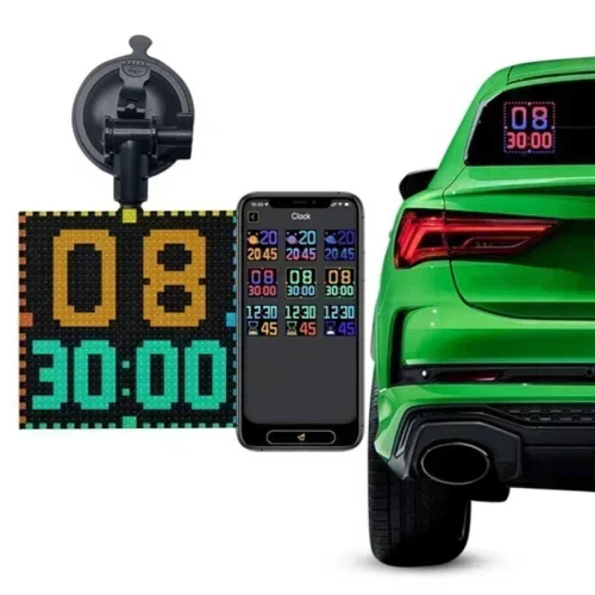 Οθόνη LED Smart Screen για το πίσω τζάμι με App – Photo και κείμενα DIY - μαύρη - Image 3