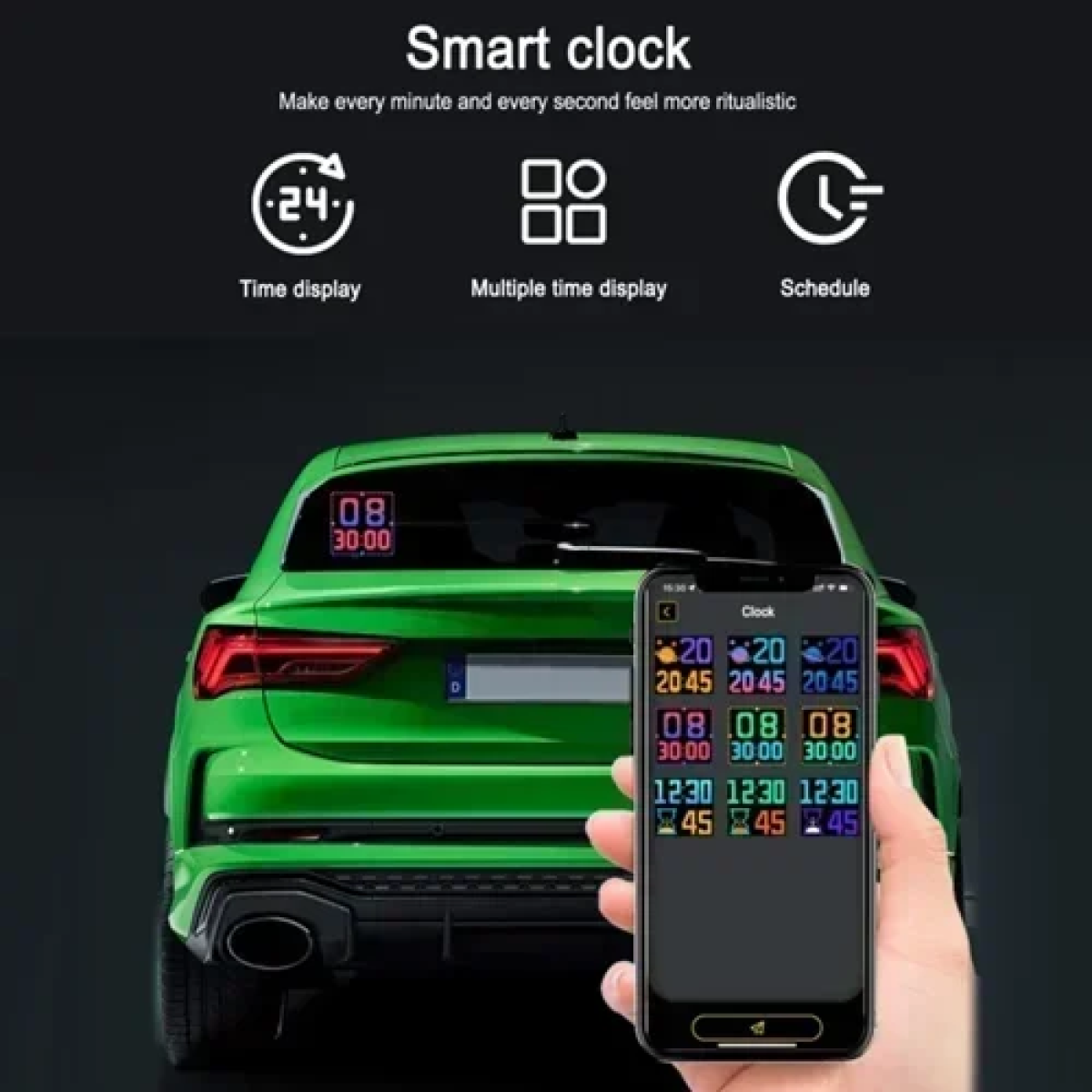 Οθόνη LED Smart Screen για το πίσω τζάμι με App – Photo και κείμενα DIY - μαύρη - Image 4