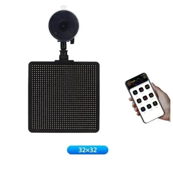 Οθόνη LED Smart Screen για το πίσω τζάμι με App – Photo και κείμενα DIY - μαύρη