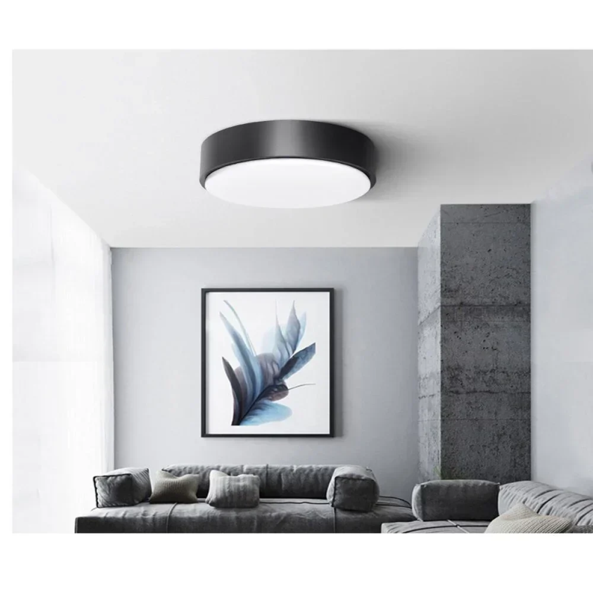 Πλαφονιέρα οροφής LED 12W Ø23cm μαύρο