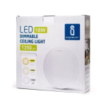 Πλαφονιέρα Οροφής LED 18W 1350lm 120° AC 220-240V με Ενσωματωμένο Σύστημα Ρυθμιζόμενου Microwave Αισθητήρα Κίνησης