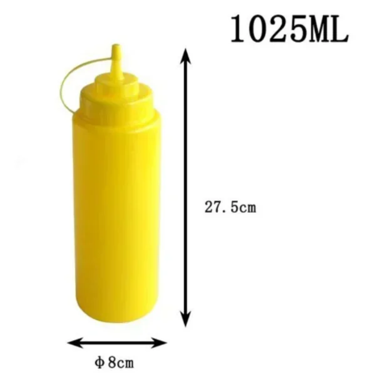 Πλαστικό Μπουκάλι Διανεμητής Σάλτσας 1025ml Κίτρινο