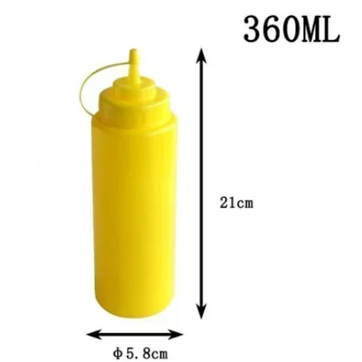 Πλαστικό Μπουκάλι Διανεμητής Σάλτσας 360ml Κίτρινο