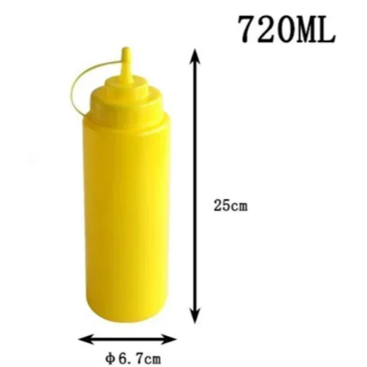 Πλαστικό Μπουκάλι Διανεμητής Σάλτσας 720ml Κίτρινο