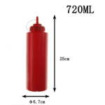 Πλαστικό Μπουκάλι Διανεμητής Σάλτσας 720ml Κόκκινο
