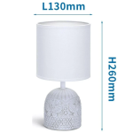 Πορτατίφ με Υφασμάτινο Καπέλο E14 Λευκό 13x26cm Aigostar
