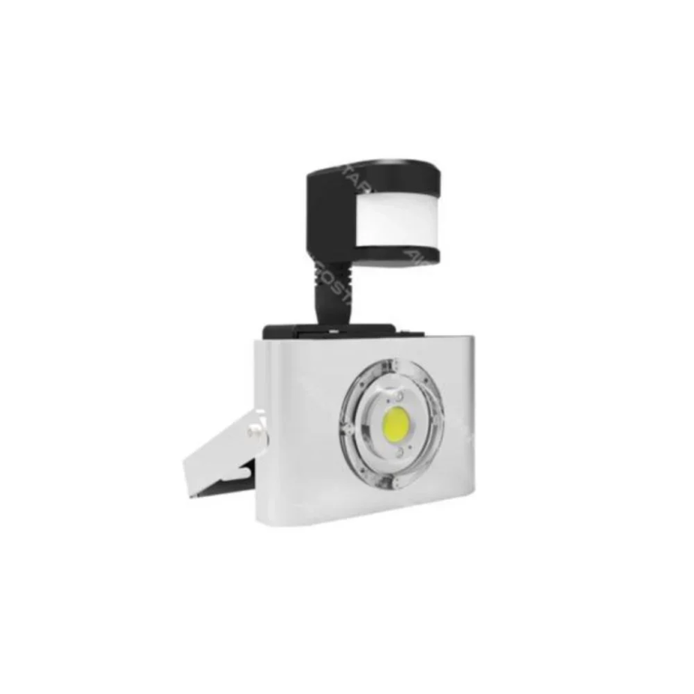 Προβολέας Led 10W 230V Λευκός 4000K Φυσικό Λευκό Φως 850lm με Αισθητήρα Κίνησης Στεγανός IP65
