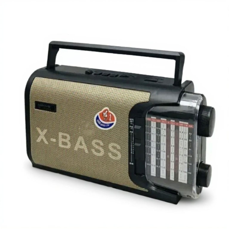 RX-2190BT Επαναφορτιζόμενο Ραδιόφωνο με Φακό X-bass - Χρυσό