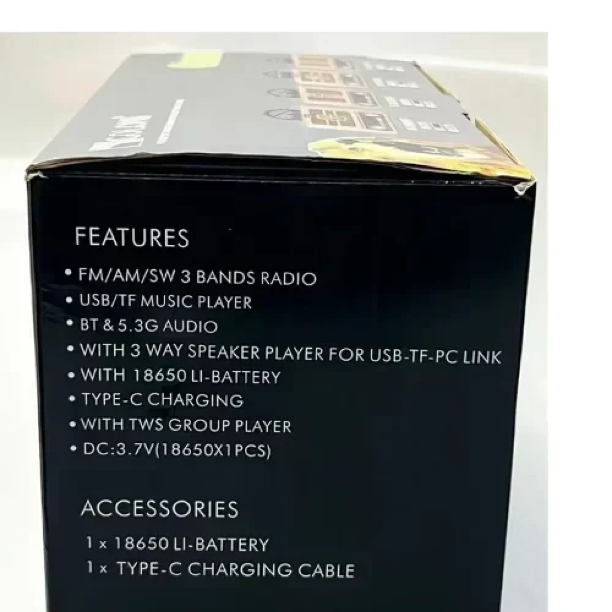 RX-BT8181S Φορητό Ραδιόφωνο με Ηλιακό πάνελ Bluetooth/USB/TF - Καφέ