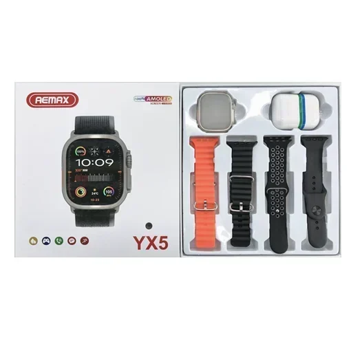 Smartwatch με ασύρματα ακουστικά και 4 διακοσμητικά λουριά Remax YX5