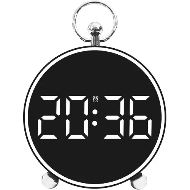 Ψηφιακό Επιτραπέζιο Ρολόι LED με Ξυπνητήρι & Ρύθμισης Φωτεινότητας SDS-25007 Λευκό