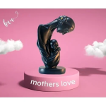 Επιτραπέζιο Διακοσμητικό "Mother" Ρητίνης Μαύρο 10x18x27cm SDS-25120