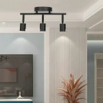 Φωτιστικό LED Οροφής με 3 Σποτ GU10 60W Aigostar - Μαύρο